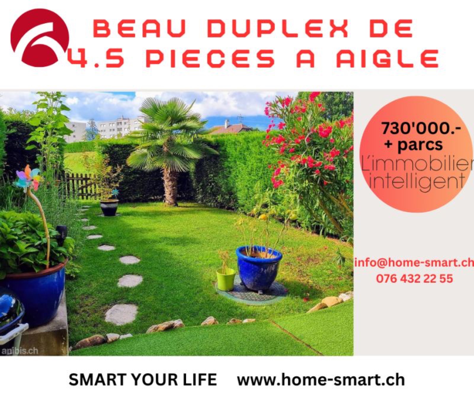 Bel appartement duplex 4.5 pièces à Aigle (VD)
